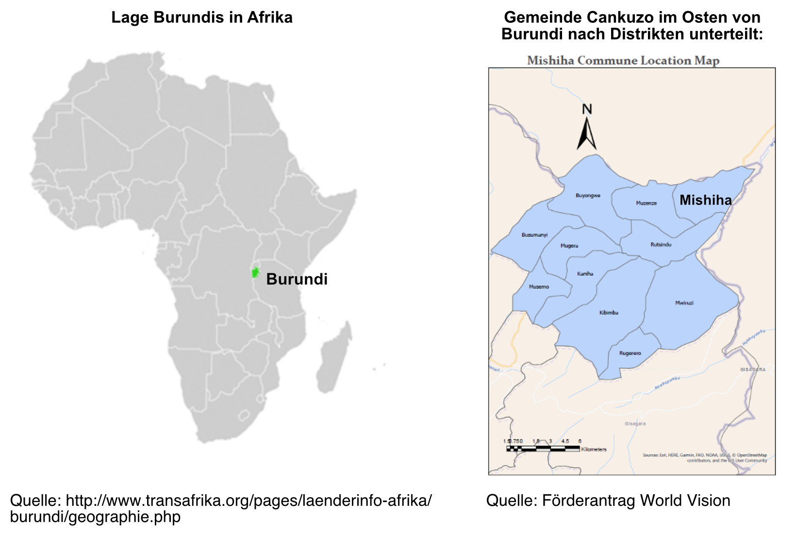 Karte Burundi