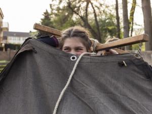 Neue Jurte für den Stamm Weiße Rose